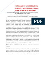 EFECTO DE UN TRABAJO DE APRENDIZAJE DEL CICLO ESTIRAMIENTO - ACORTAMIENTO SOBRE LA CAPACIDAD DE SALTO EN VOLEIBOL