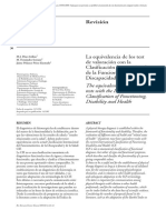 Articulo CIF La Equivalencia de Los Test de Valoracion Con La Clasificacion Internacional de La Funcionalidad Discapacidad y La Salud