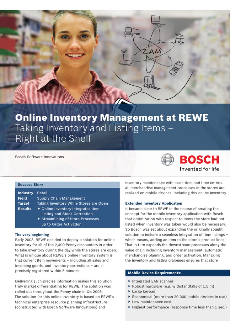 Online Inventory Management at REWE | PDF | Inventory | Enterprise ...
