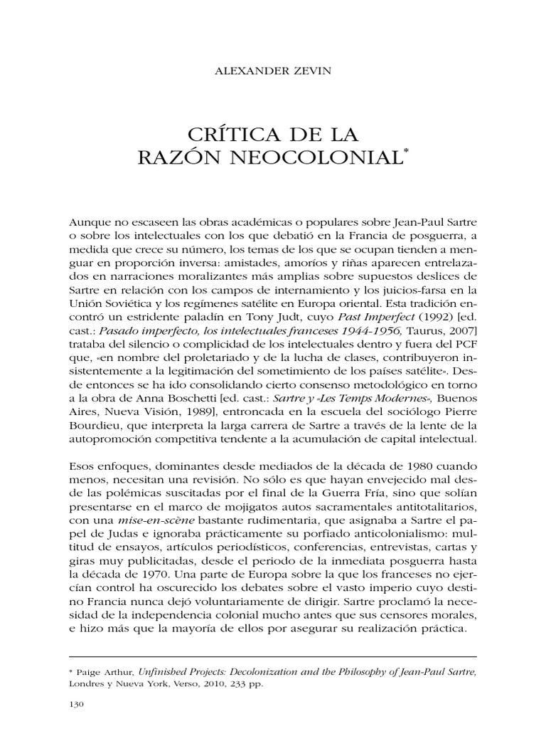 Alexander Zevin Critique of Neo-Colonial Reason | PDF