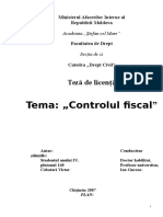 TEZA de LICENTA ,,Controlul Fiscal,