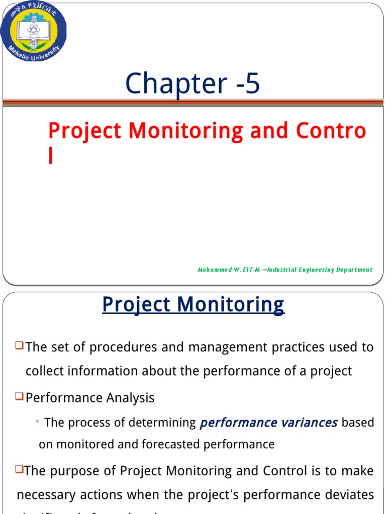 Chapter 5 Project Monitoring and Control | PDF | Procurement | Business