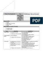 Picture of Task/equipment: Task: Name of Shop or Dept: Job Title(s) : Analyzed By: Date: Required PPE