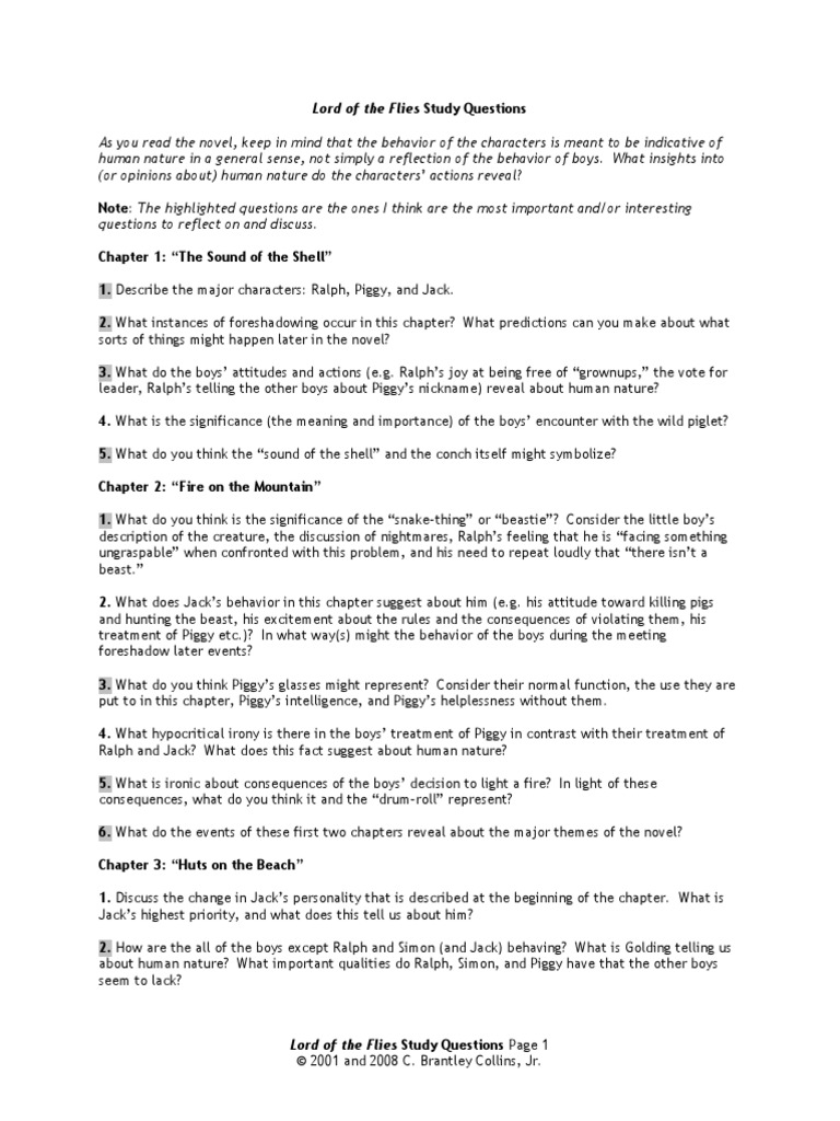 Lord Of The Flies Human Nature Analysis