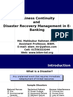 Disaster Recovery and Business 