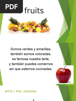 Featured image of post Adivinanzas De Frutas En Ingles