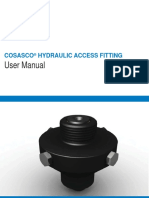 User Manual: Cosasco Hydraulic Access Fitting