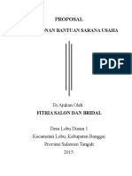 Proposal Permohonan Bantuan Dana Koperasi Untuk Salon Dan Bridal