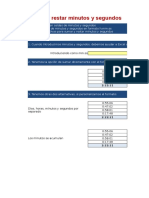 Sumar y restar minutos y segundos en Excel