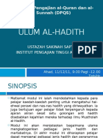 Ulum Al-Hadith Dpqs Sesi 1 - 111211