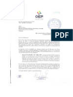 Nota remitida al Ministerio de Obras Públicas