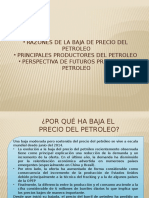 Razones de Baja de Precio Del Petroleo