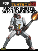 Battletech Record Sheets 3039 Unabridged