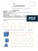 Prueba de Geometría DF Figuras y Cuerpos