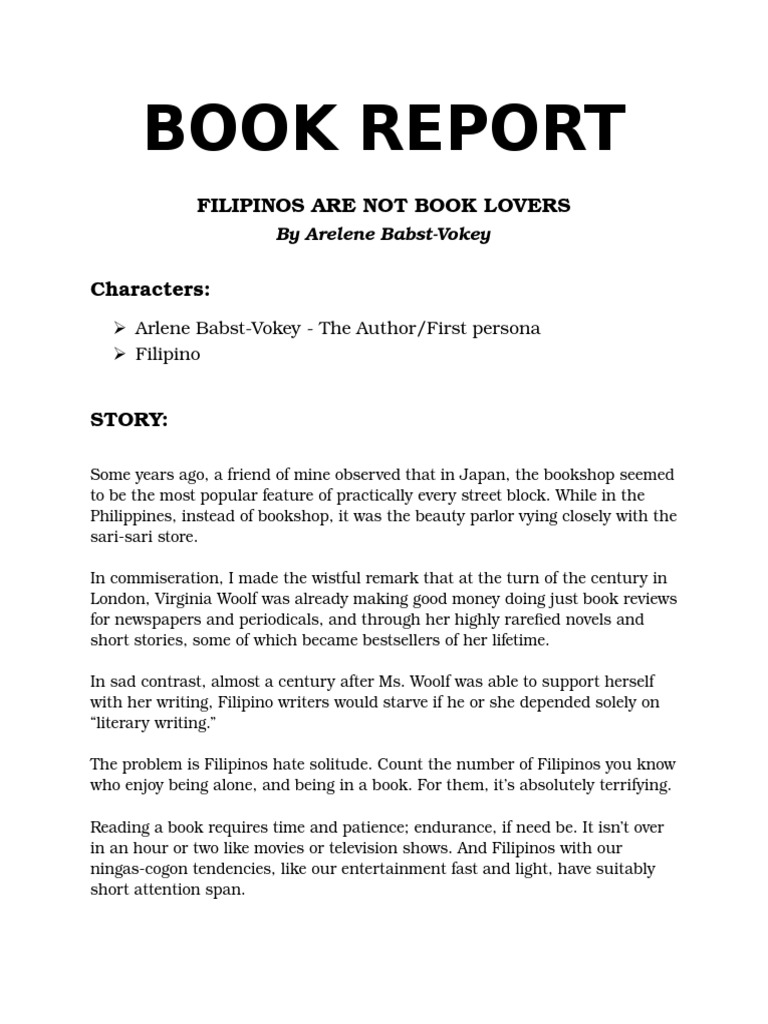 literary book report