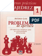 Cuadernos Practicos de Ajedrez 1 - Problemas de Apertura - Antonio Gude