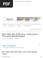 NCO, NSO, IMO & IEO 2015 - 2016 Class 3 First Level Sample Papers