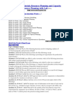 BSOP 334 Materials Resource Planning and Capacity Resource Planning With Lab