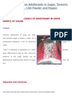 Food and Adulteration - 12th Class Chemistry Practical