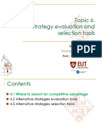 Topic 6 Strategy Selection