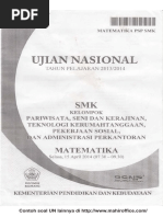 Download Contoh Soal UN Matematika SMK Kelompok Pariwisata Seni Dan Kerajinan Teknologi Kerumahtanggaan Pekerjaan Sosial Dan Administrasi Perkantoran by Syahril Farkhan SN293964898 doc pdf
