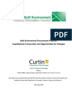 Built Environment Procurement Practice: Impediments To Innovation and Opportunities For Changes