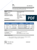 Shrikant Sahu: Semesters College/Institutes Board/ University Year Aggregate