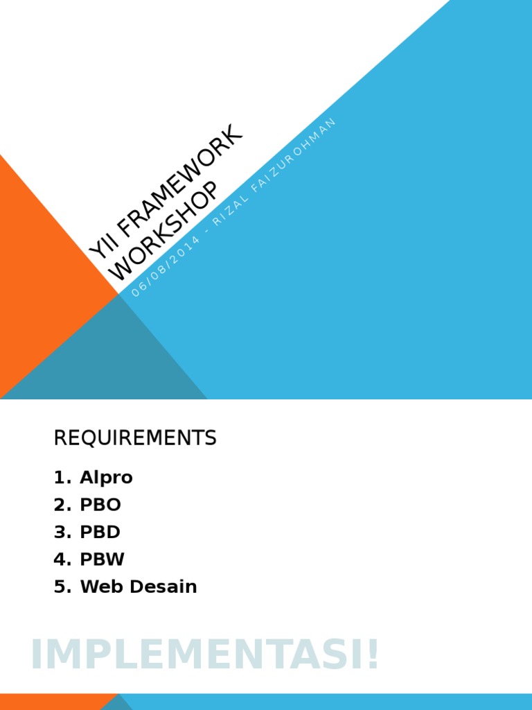Yii Framework Workshop Guide | PDF | Computers