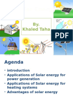 Solar Energy: By. Khaled Taha