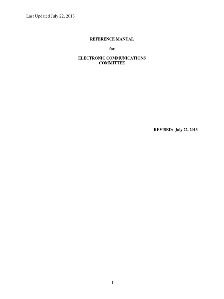 ECC Reference Manual Overview | PDF | Committee | Mentorship