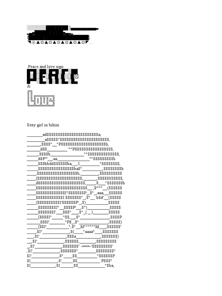ASCII Art: Peace and Love Signs | PDF