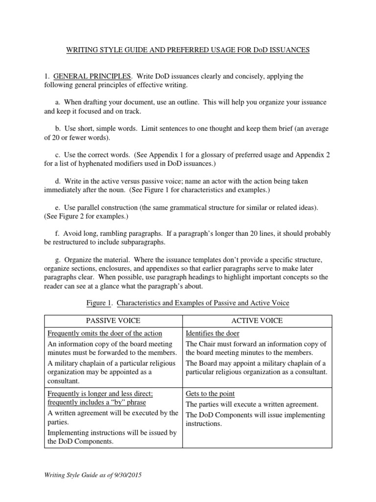 DoD Writing Style Guide Overview | PDF | United States Armed Forces ...