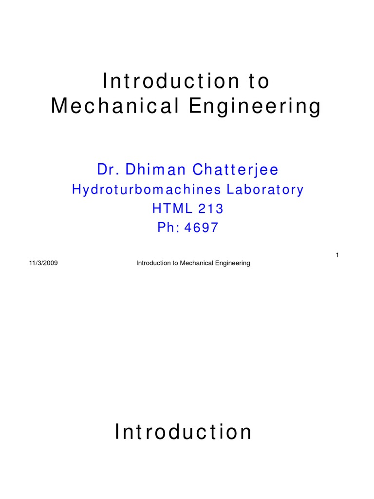 Introduction to Mechanical Engineering | PDF | Internal Combustion ...