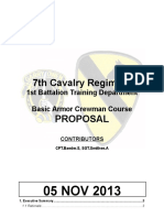 Basic Armor Crewman Course Proposal