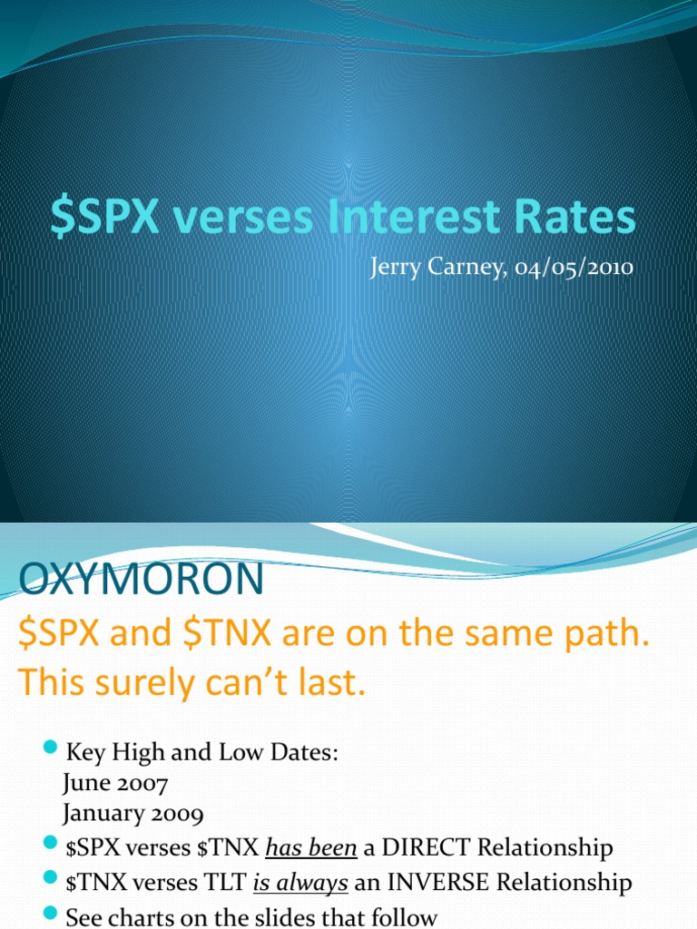 SPX Verses Interest Rates | PDF