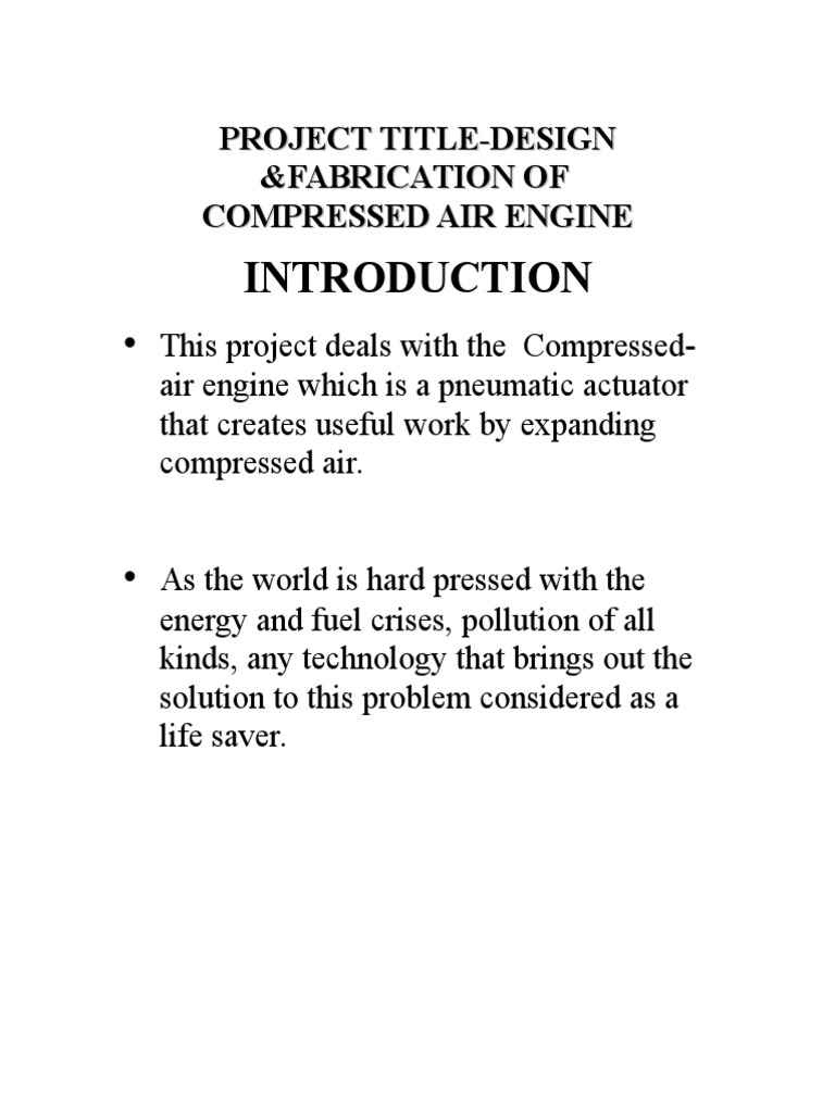 Compressed Air Engine Design Project | PDF | Valve | Engines