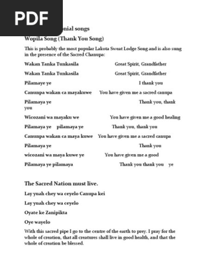 Lakota Ceremonial Songs Lakota Siouan Peoples Album · 2010 · 10 songs. scribd