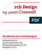 Research Design: by John Creswell