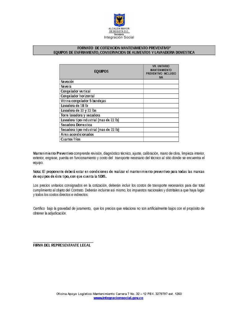 Formato Equipos Linea Blanca | PDF | Bienes manufacturados | Ingeniería ...