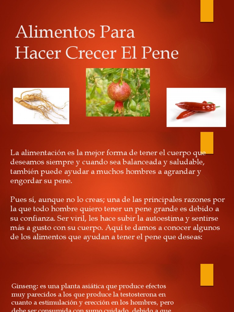 Alimentos Para Hacer Crecer El Pené Naturalmente