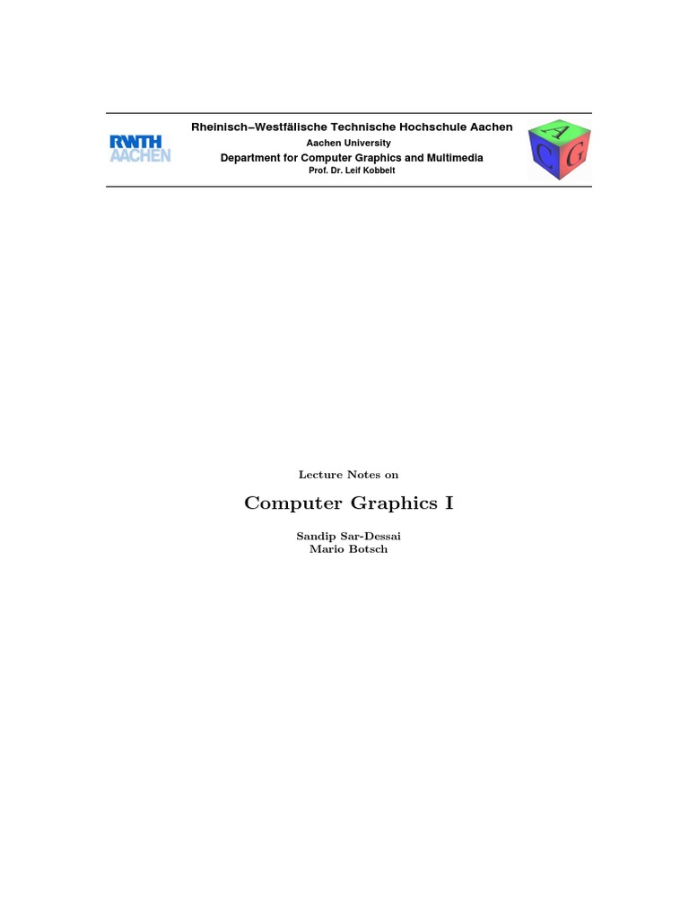 Computer Graphic 1 Notes | PDF | Rendering (Computer Graphics) | Shader