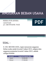 Anggaran Beban Usaha