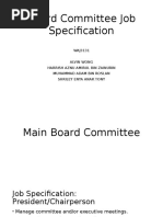 Board Committee Job Specification