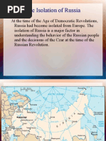 The Isolation of Russia
