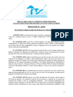 RÉSOLUTION de l’Alliance des Villes des Grands Lacs et du Saint-Laurent 17 Juin 2015