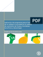 Aplicación de Programas Para El Mejoramiento La Cadena de Suministros de Hortalizas FAO