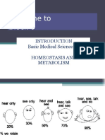 Welcome To Block 6: Basic Medical Science III Homeostasis and Metabolism