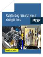 Outstanding Research Which Changes Lives: Pursue The Extraordinary