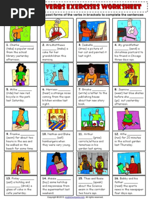 irregular verbs exercises fill in the blanks worksheet pdf