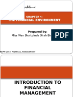 The Financial Environment: Miss Wan Shahzlinda Shah Binti Shahar